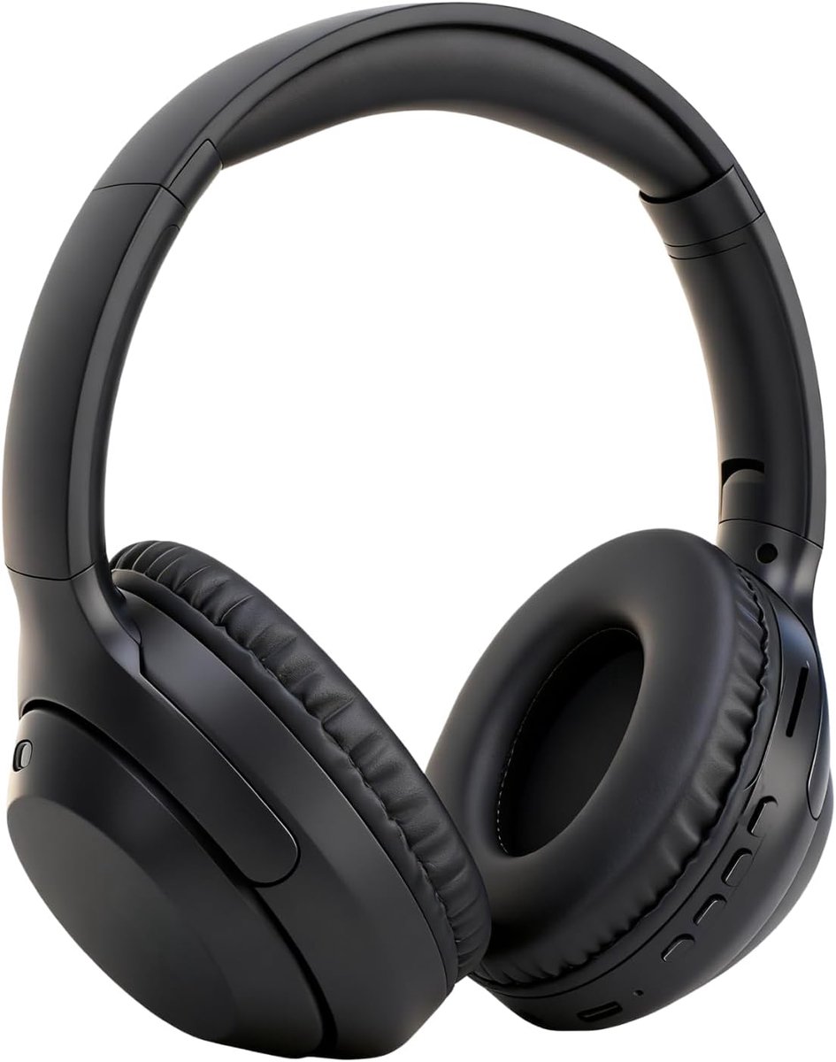 Thijox - Over-ear Bluetooth Hoofdtelefoons met Diepe Bass, Draadloze Hoofdtelefoon met 3,5 mm Jack, Bluetooth 5.3, Ideaal voor Reizen, Sport, Kantoor,