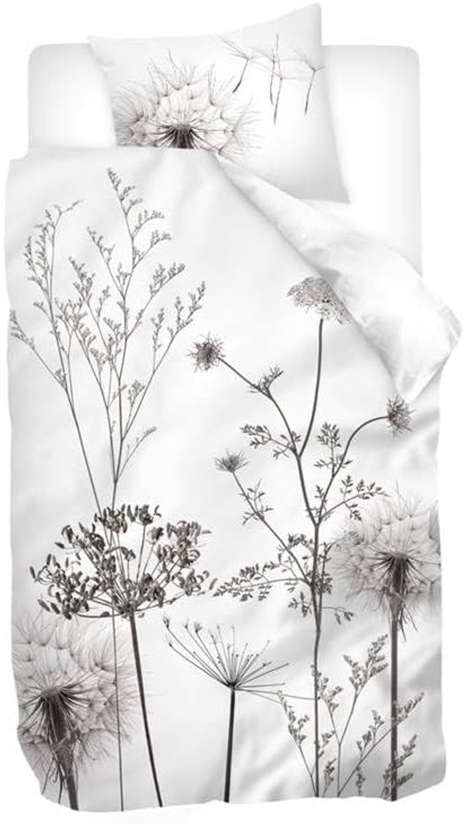 Thijox - Flanellen Dekbedovertrek Caspia - 140 x 200/220 cm + Kussensloop 60 x 70 cm - Meer kleuren - Bloemenprint - Perfect voor Slaapkamer