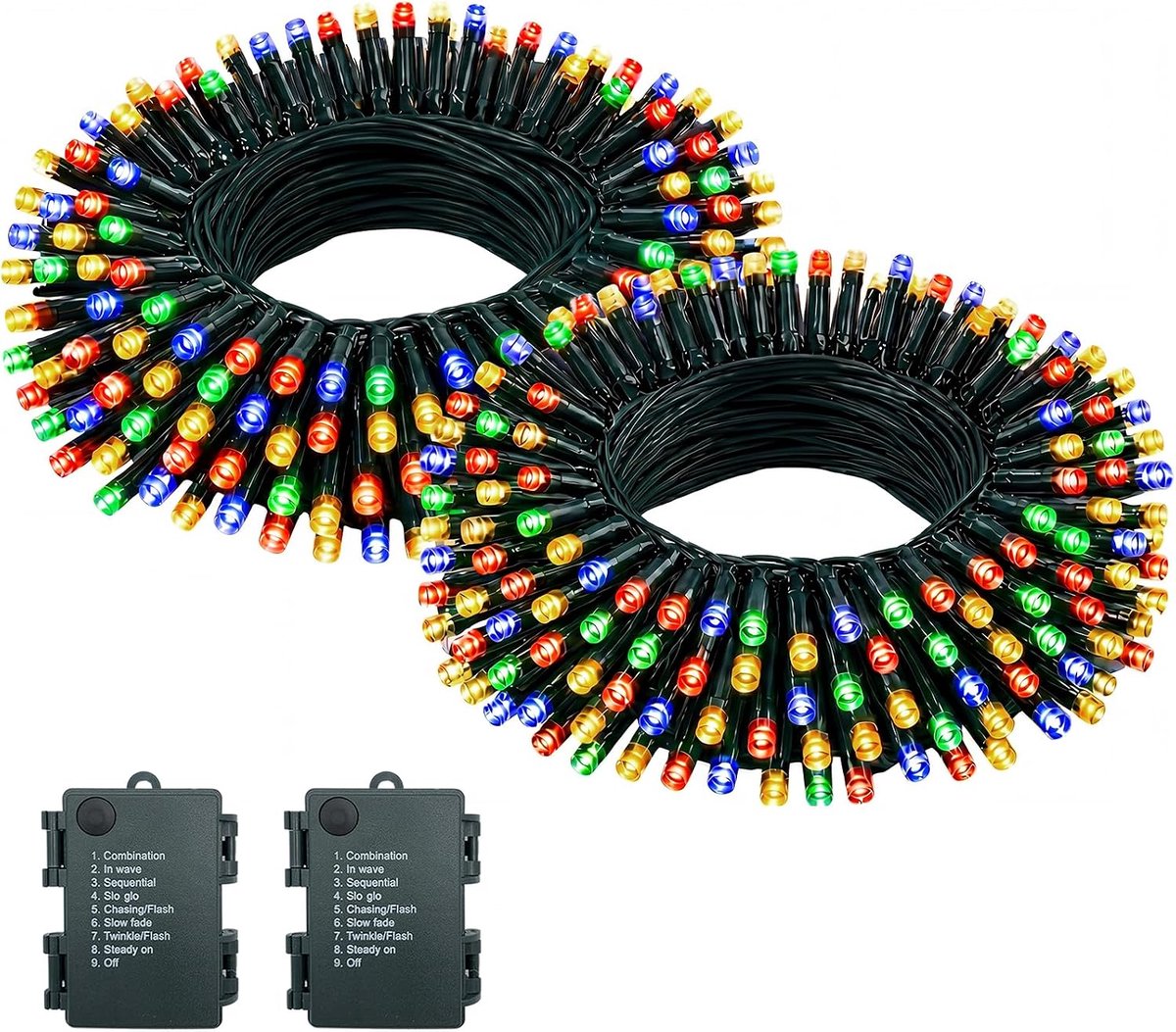 SnelShoppen - Batterij Aangedreven Fairy Lights LED Lichten, Multikleur/Warm Wit, 10m, 100 LEDs, Decoratieve Verlichting voor Feest, Tuin, Camping, Sl