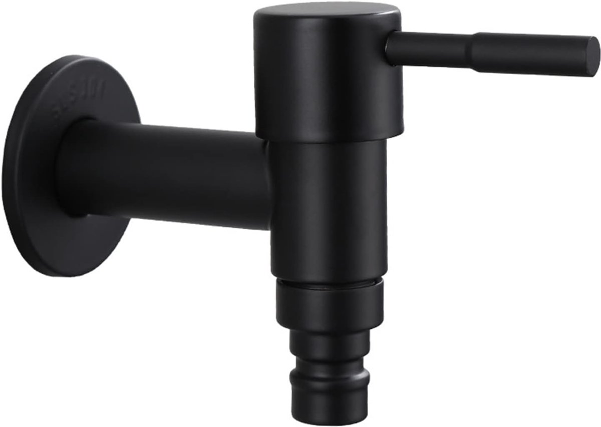 SnelShoppen - Cold Water Tap 304 RVS voor Wastafel, Balkon en Mop Pool - Corrosiebestendig, Enkele Handgreep, Eenvoudig te Gebruiken, Tuin, Keuken, Fe