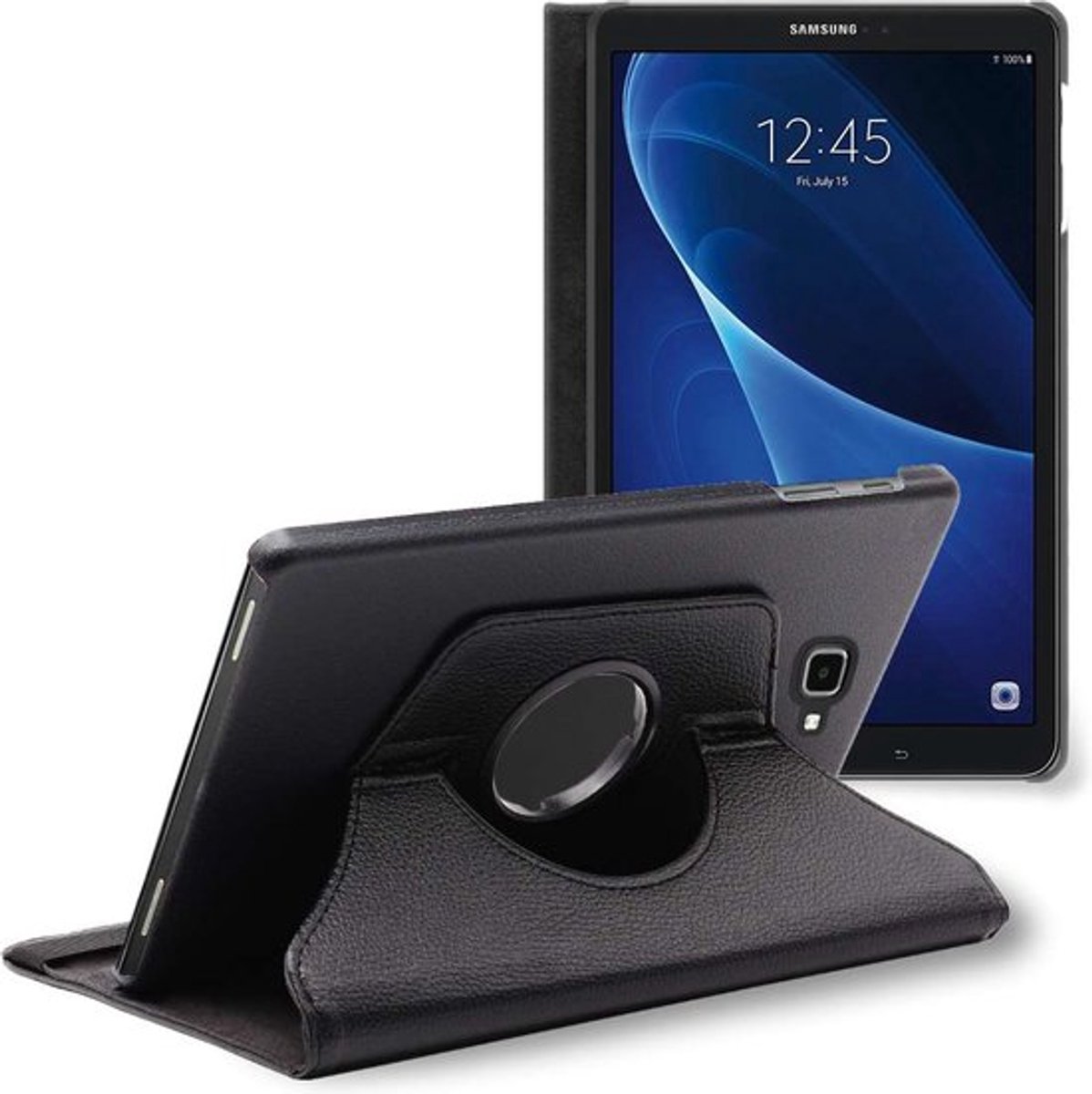 ebestStar - Hoes geschikt voor Samsung Galaxy Tab A6 A 10.1 (2018, 2016) T580 T585, Roterende Etui, Case, 360° Draaibaar hoesje, Zwart
