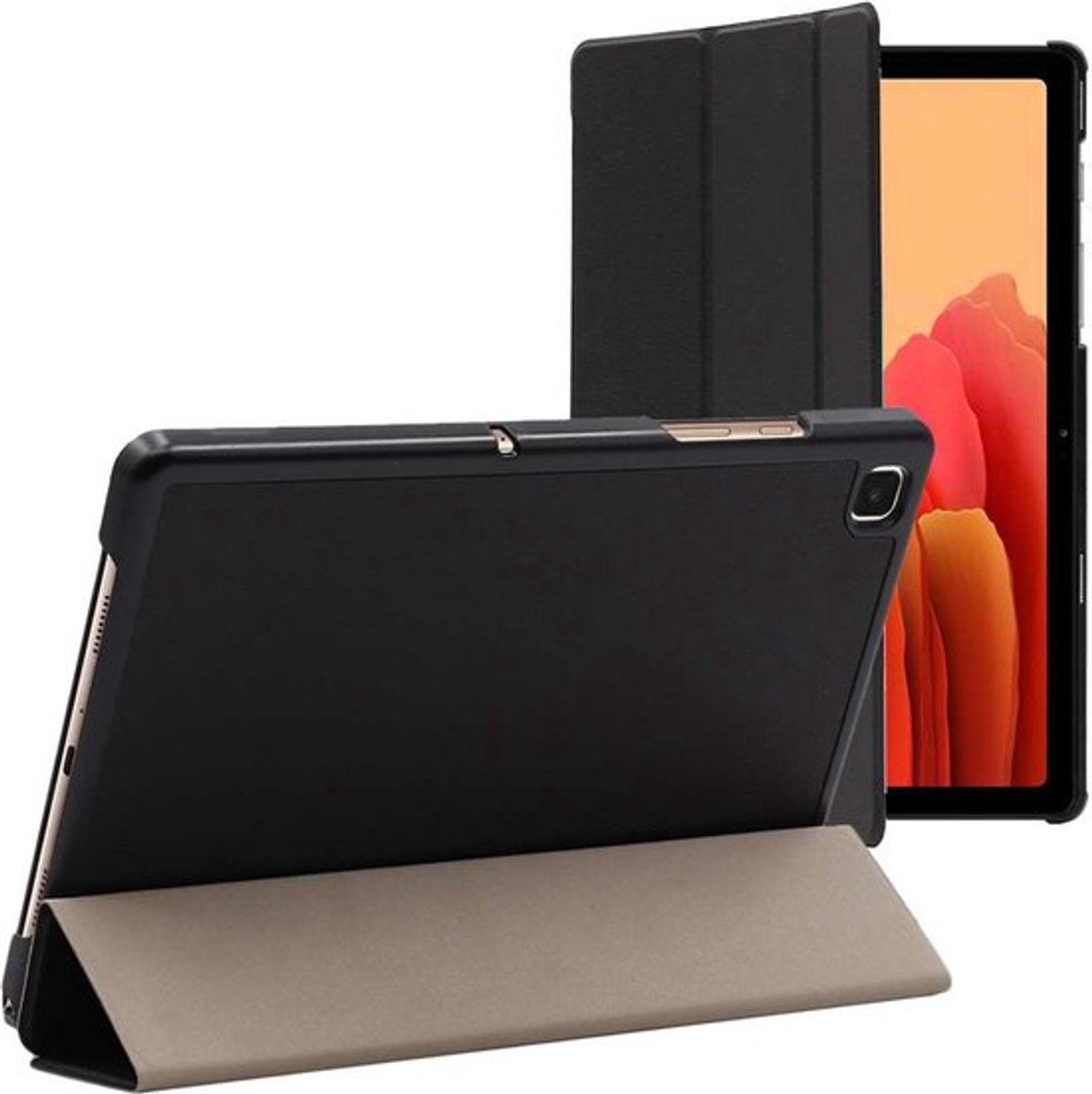 ebestStar - Hoes geschikt voor Samsung Galaxy Tab A7 10.4 T505 (2022, 2020), Slanke Design PU Lederen Etui, Automatische Slaap/Wake, SmartCase hoesje, Zwart