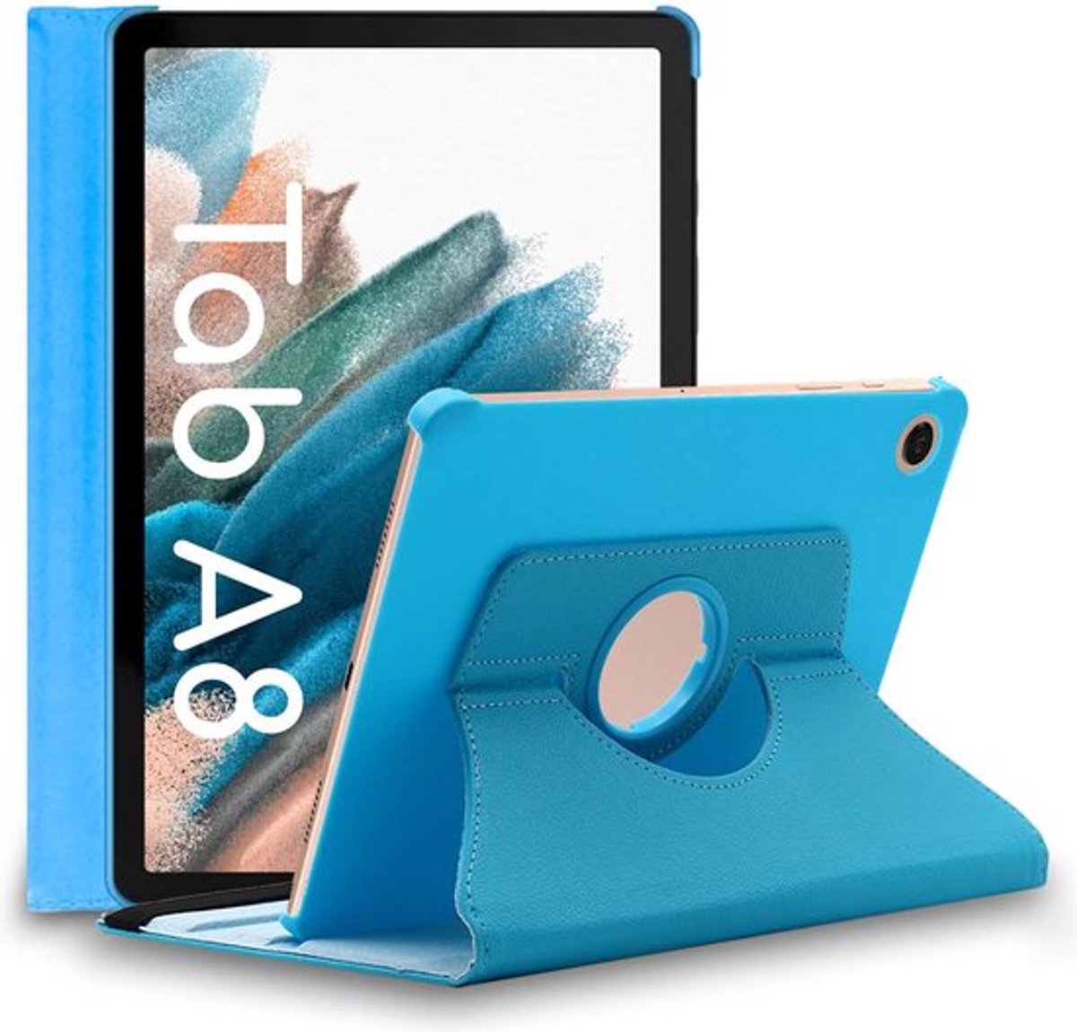 ebestStar - Hoes geschikt voor Samsung Galaxy Tab A8 10.5 (2021) SM-X200 X205, Roterende Etui, Case, 360° Draaibaar hoesje, Blauw