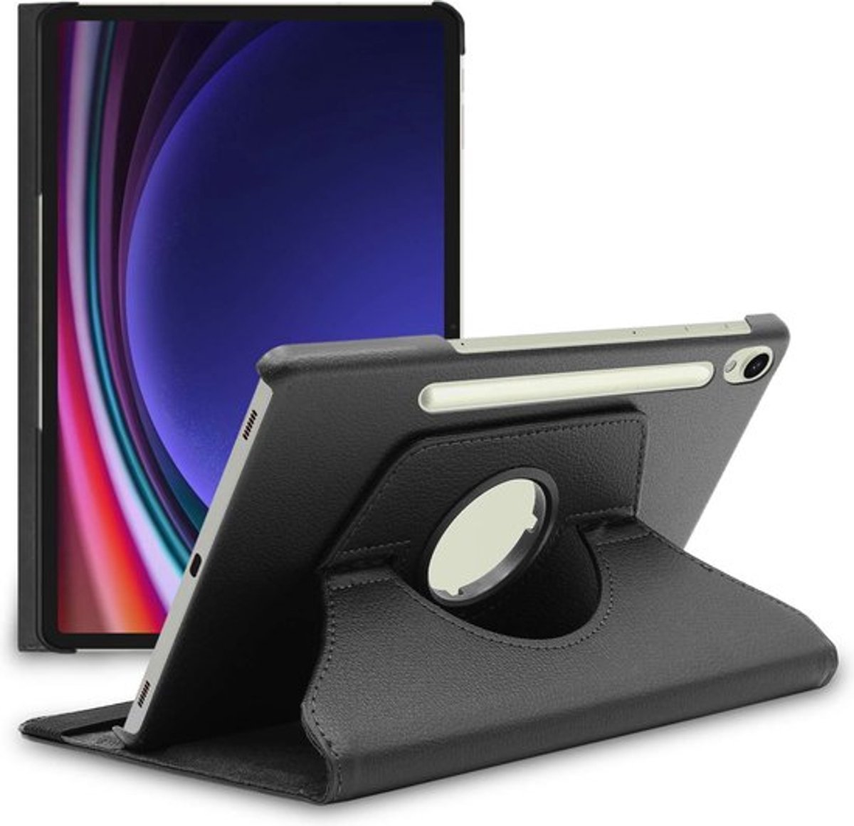 ebestStar - Hoes geschikt voor Samsung Galaxy Tab S9, 5G, Roterende Etui, Case, 360° Draaibaar hoesje, Zwart