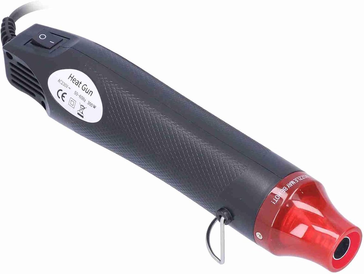 SnelShoppen - Mini-warmtepistool Draagbaar Handheld Hot Air Gun 300W met Ingebouwde Standaard, Precieze Temperatuurregeling tot 200℃, Perfect voor Cre