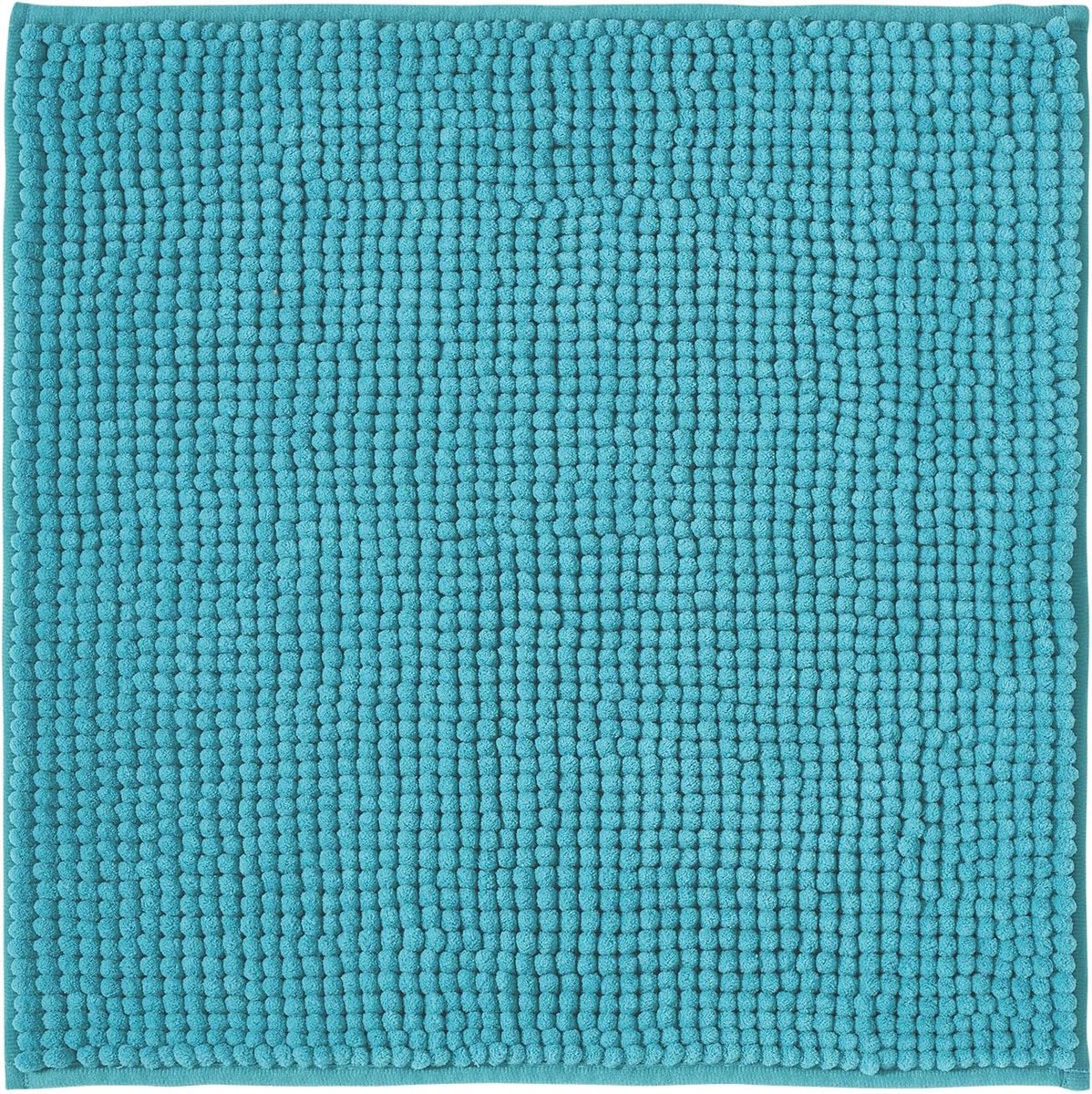 SnelShoppen - Decomira Badmat Anti-Slip Chenille - Super Absorberend - Machinewasbaar - 45x45cm - Petrol Turquoise - Ideaal voor Badkamer, Douche, WC