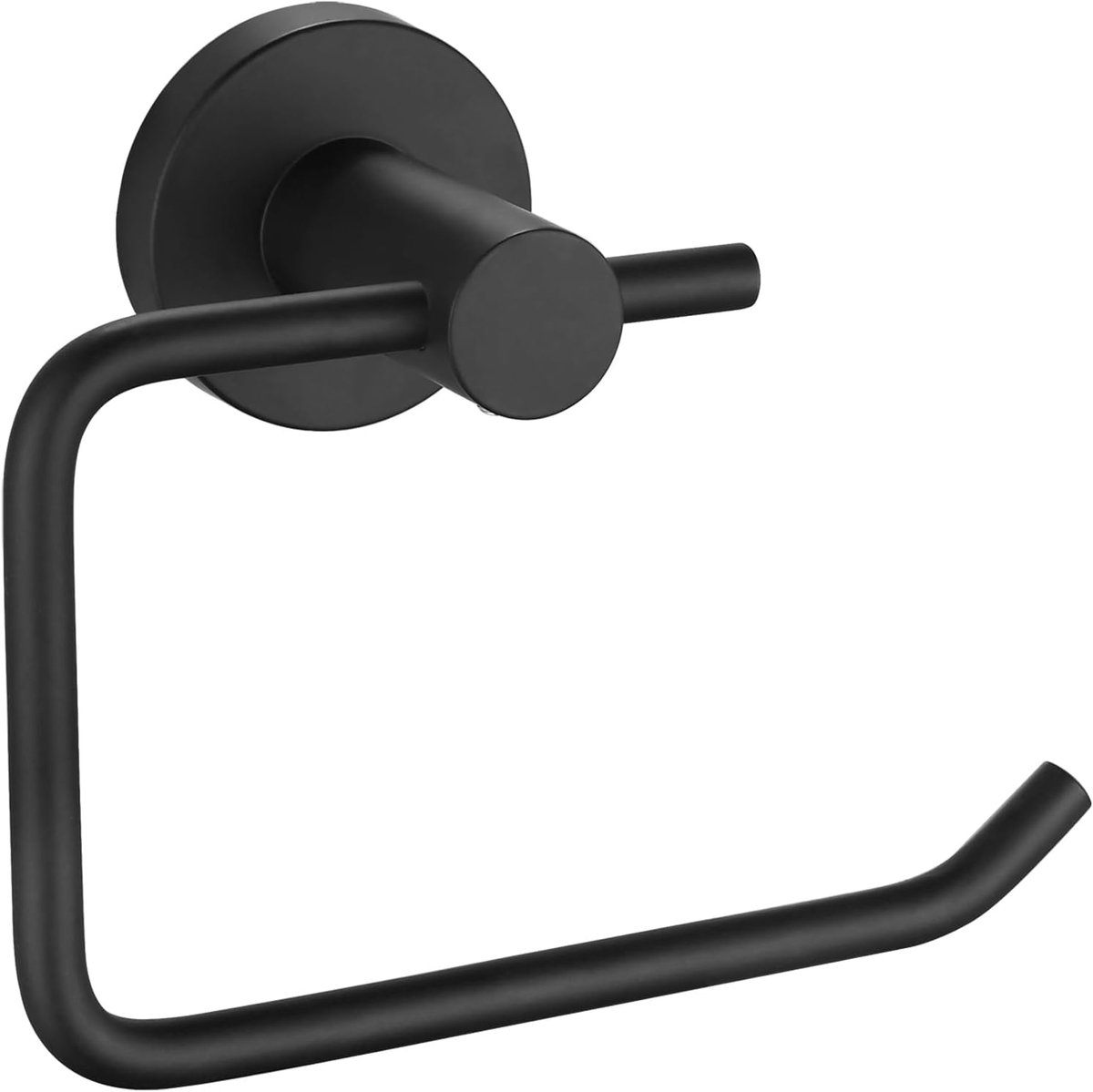 SnelShoppen - Toilet Paper Holder Wandmontage - Hoogwaardige RVS SUS 304 Toiletrolhouder - Roestvrijstaal Matte Zwart - Voor Badkamer, Keuken, Wasruim