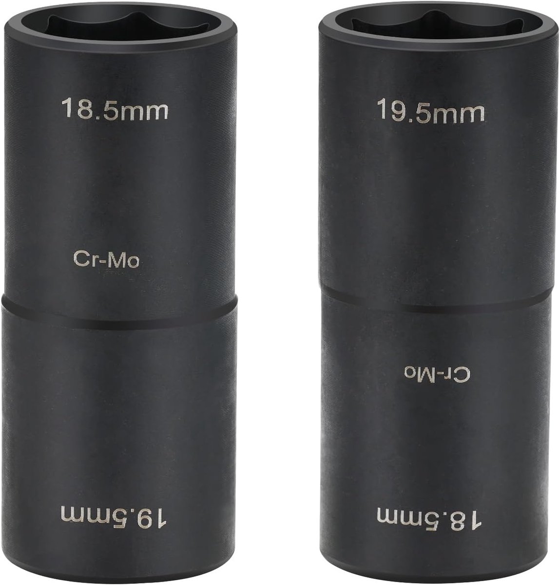 SnelShoppen - Impact Schroevendraaier Moerkappen Set 18.5 mm 19.5 mm 1/2 Inch Dubbelhoofd Wielmoersleutel voor Bandenwissel Geschikt voor Ford Land Ro