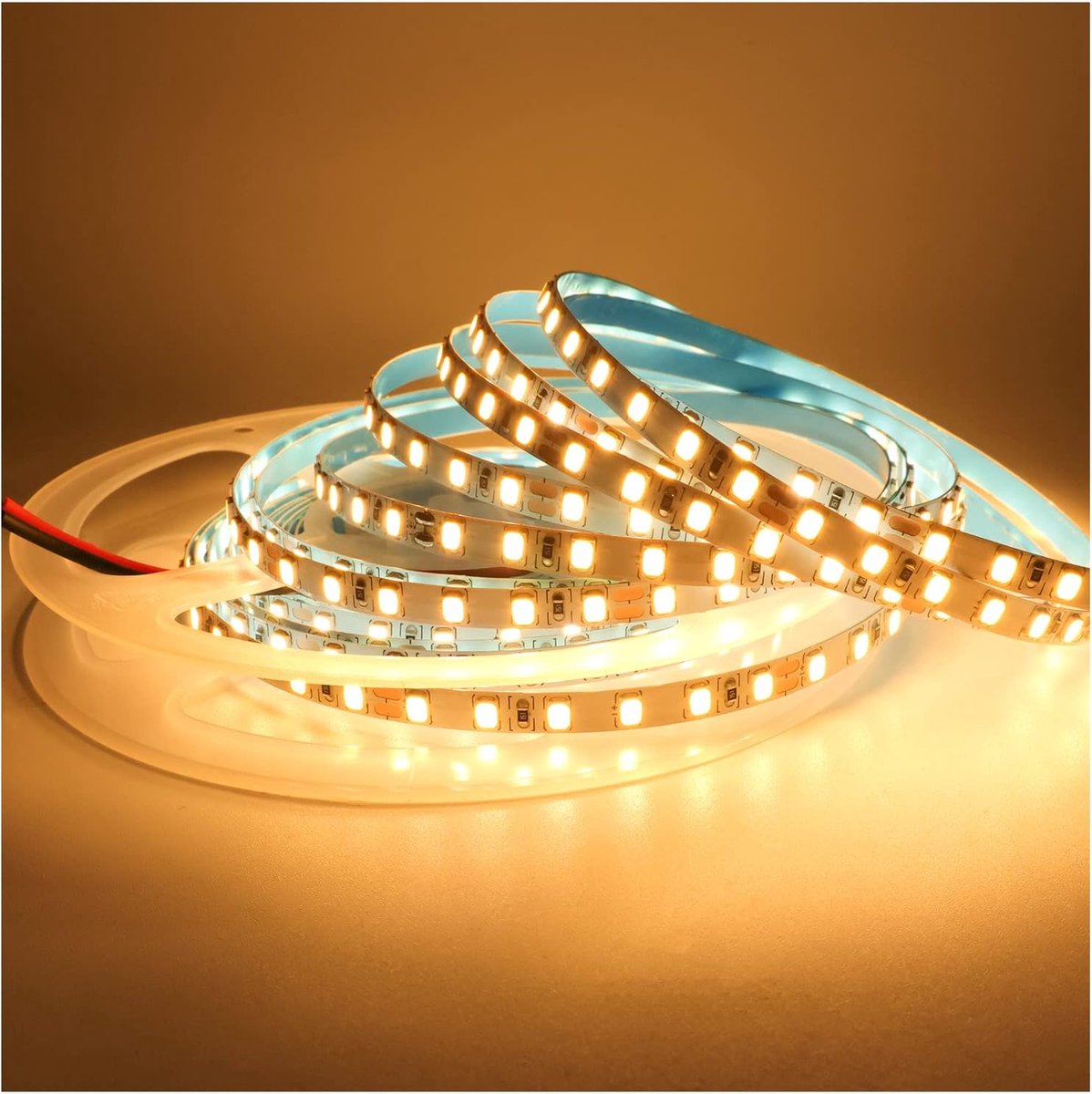 SnelShoppen - 24V LED Strip Warm Wit 3000K 5M - 5mm Breed - 600 LEDs - Ideaal voor Sfeervolle Verlichting in Keuken, Slaapkamer, Tuin en Feestjes