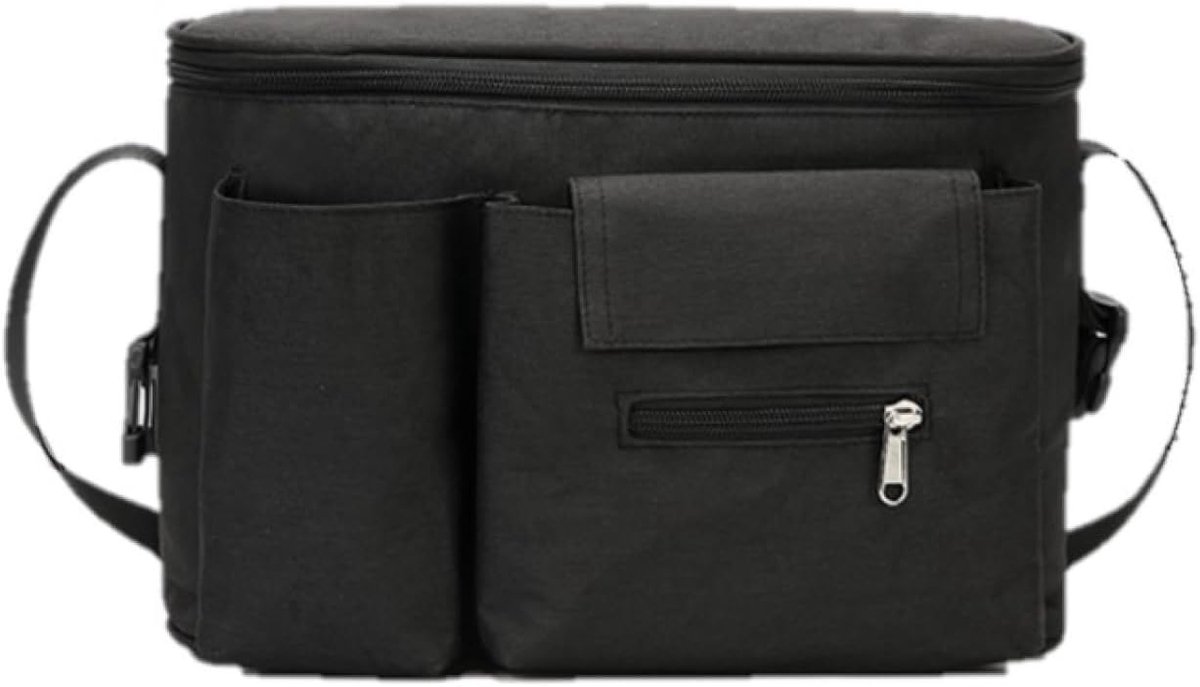 SnelShoppen - Stroller Organiser, Buggy Organizer, Pram Bag, Universele Schoudertas, Waterdichte Opslagtas voor Baby (Zwart)