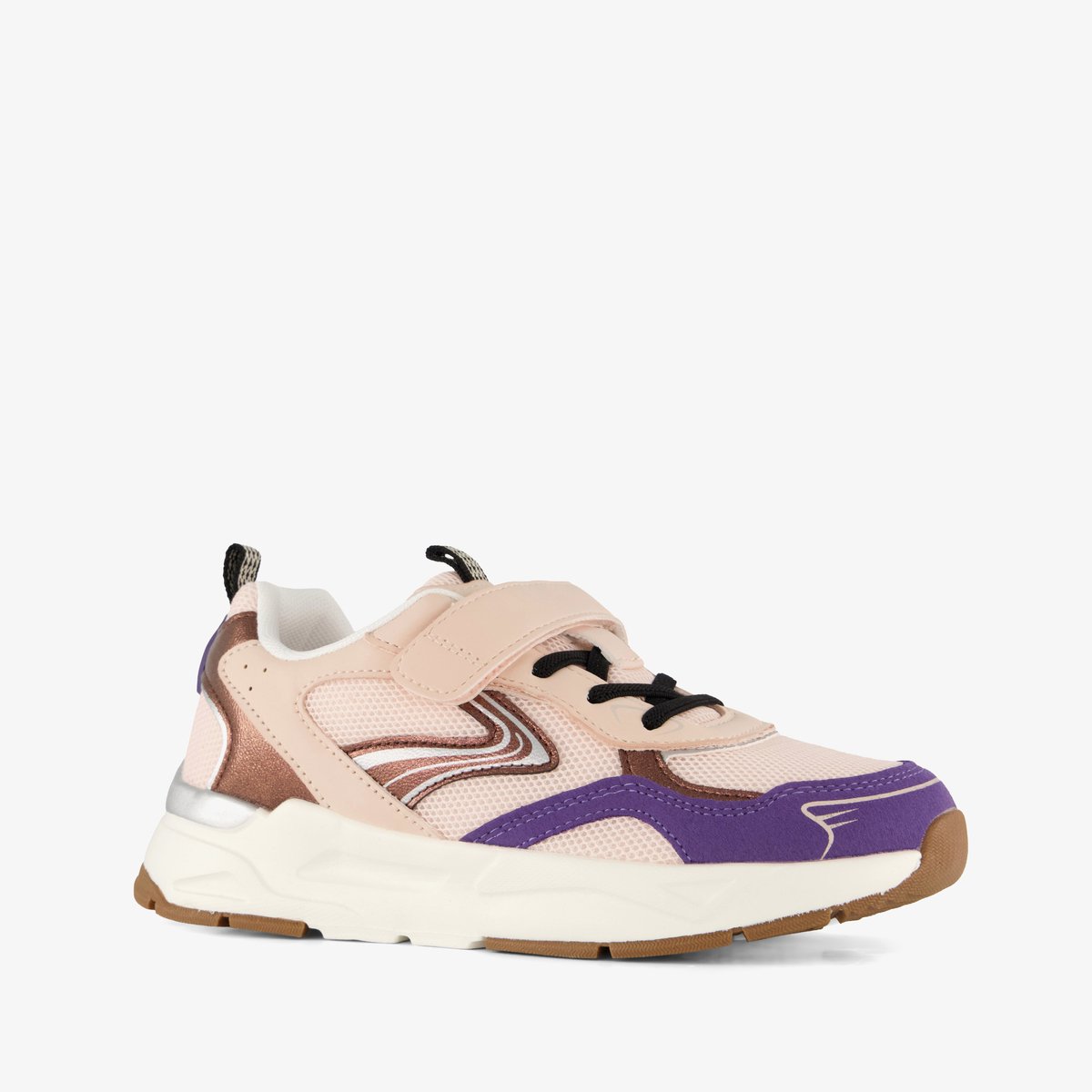 Blue Box meisjes sneakers beige paars - Maat 32