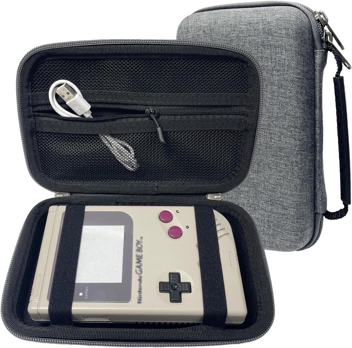 SnelShoppen - Hard EVA Opbergcase voor Game Boy Classic, 3DS XL, 3DS LL Console, 3.5 Inch Hard Drive, Power Bank en Accessoires - Bescherming tegen St
