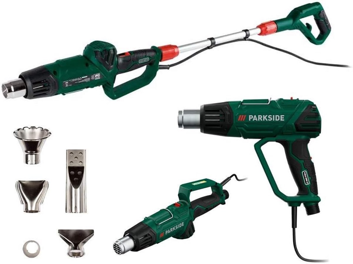 SnelShoppen - Parkside Hot Air Gun/Weed Killer 2000W - 2 in 1 Heet Lucht Blazer & Barbecue Aansteker - 650°C Temperatuur met Verlenghandgreep - Tuin &