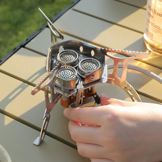 Allecto - Camping Gasfornuis - Draagbaar Kooktoestel - Opvouwbaar en Lichtgewicht - 6800W Gasbrander - Perfect voor Kamperen en Vissen - Ideaal voo... van Allecto — afbeelding 2