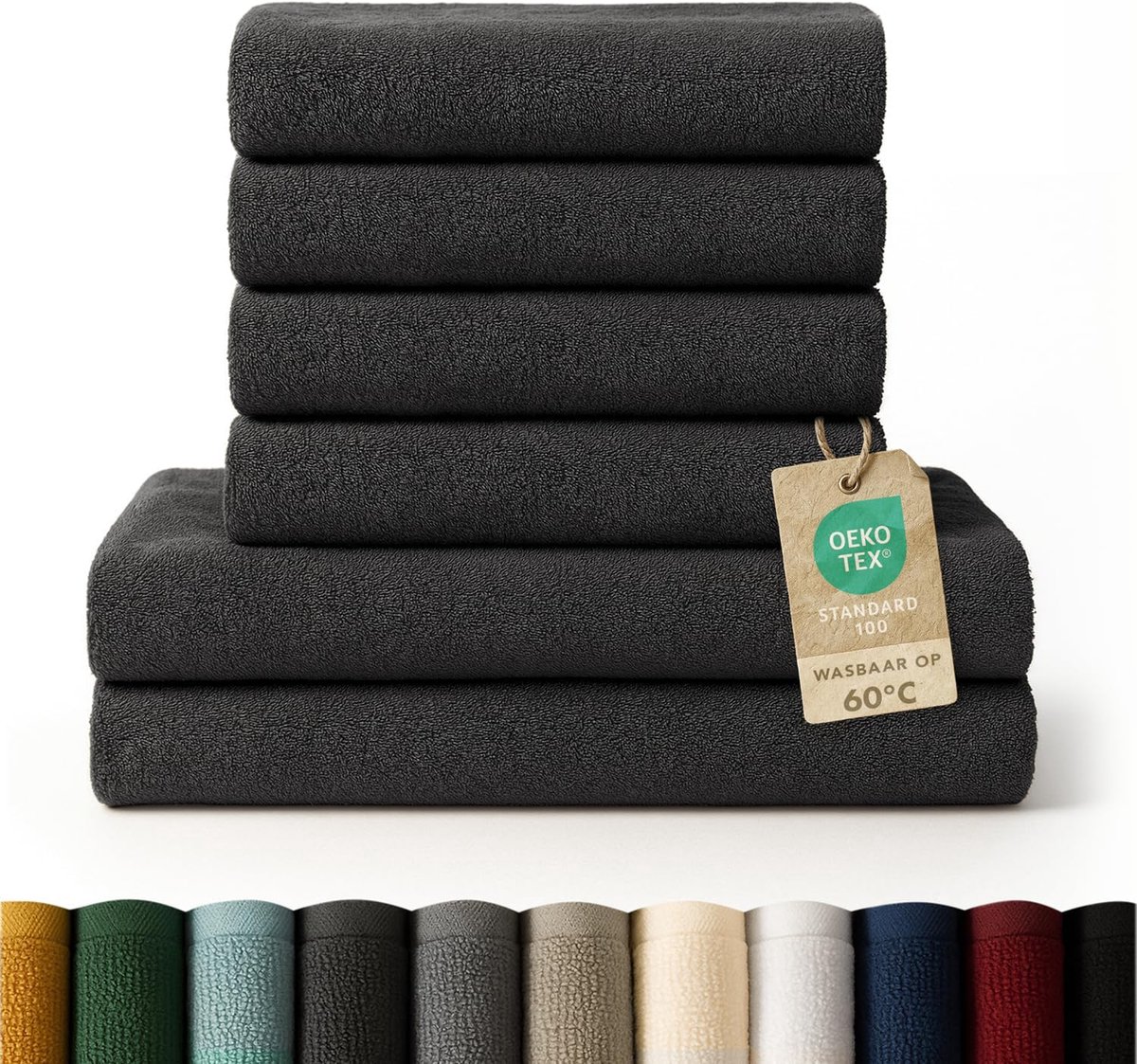 SnelShoppen - Set van 12 Wasdoeken 30x30 cm - Zacht en Absorberend, 100% Katoen, Oeko-Tex 100 Gecertificeerd, Donkerblauw voor Thuis, Badkamer, Keuken