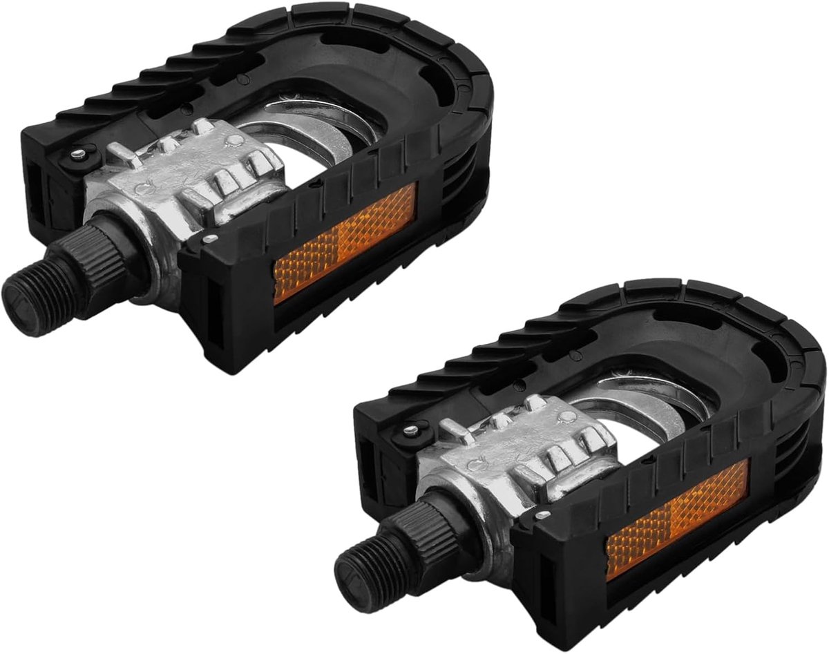 SnelShoppen - Vouwbare Fietspedalen 12.5 mm met Reflectoren - Antislip en Roestvrij Aluminium Pedalen voor MTB, Vouwfiets, Racefiets en E-Bike