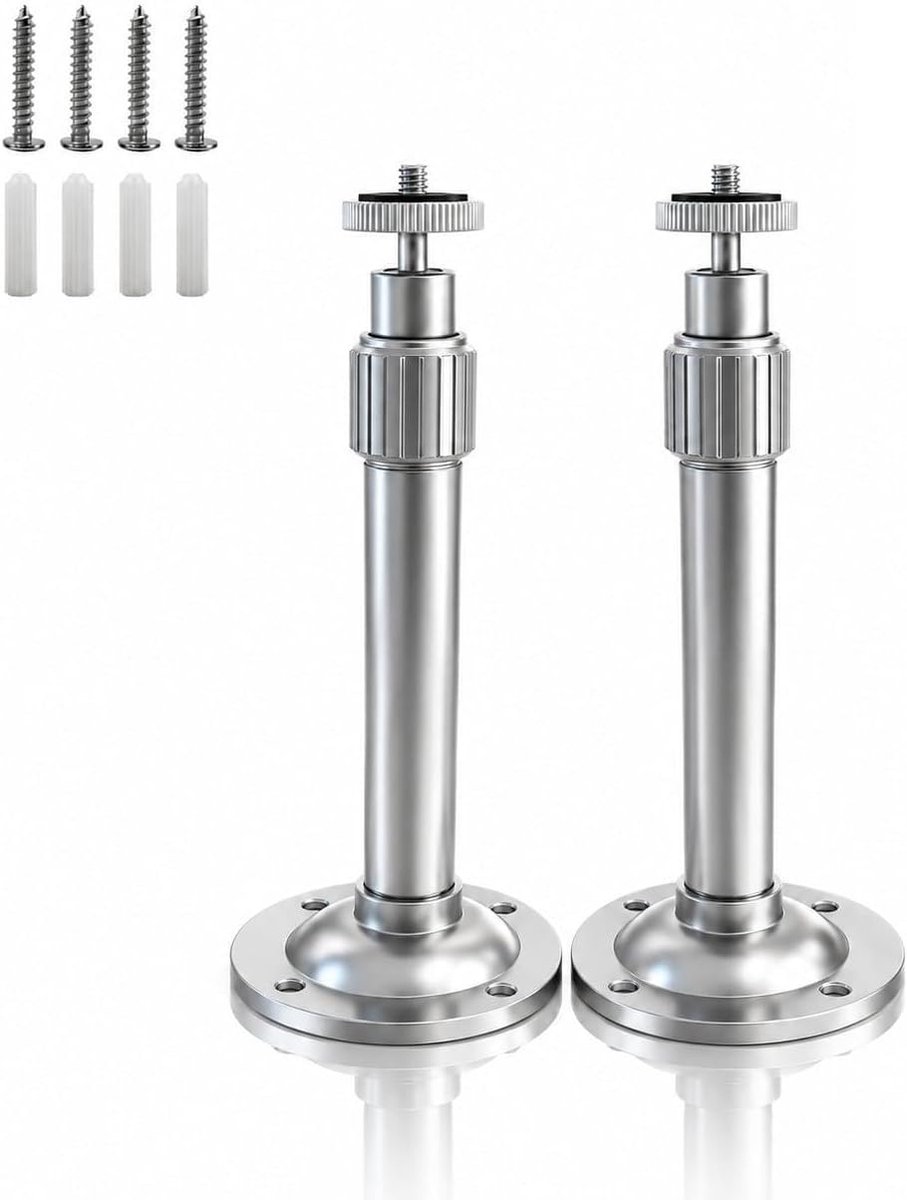 SnelShoppen - 2 Stuks Universele Plafondhouder voor Beamer, Projectorhouder, Aluminium, 1/4 Inch Schroefdraad, Mini-Beamerhouder, 360° Draaibaar, 90 G