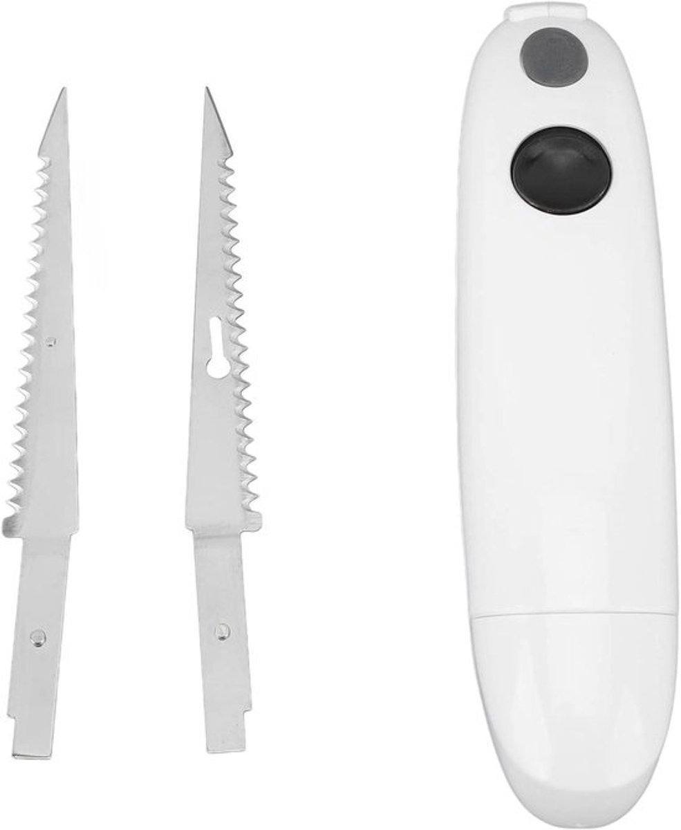 Mes met Vervangbaar Roestvrij Staal Snijblad - Oplaadbaar en Draadloos - Elektrisch Fileermes voor Thuis en Picknick - Batterijaangedreven Steakmes