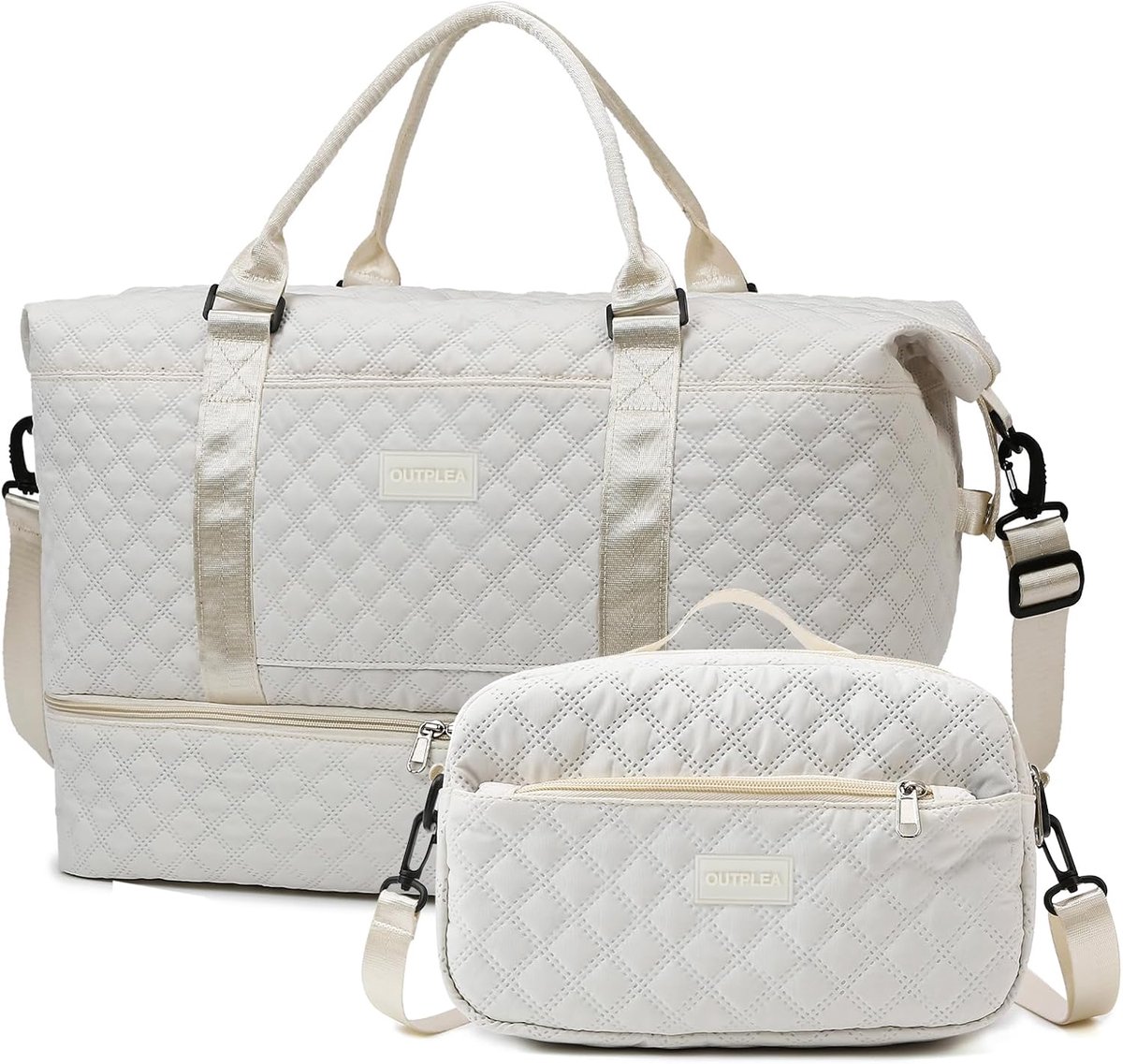 SnelShoppen - Lichte Reisrugzak voor Dames en Meisjes, Grote Weekendtas met Schoenenvak, Draagbare Handbagage met Toilettas, Sporttas voor Reizen, Fit