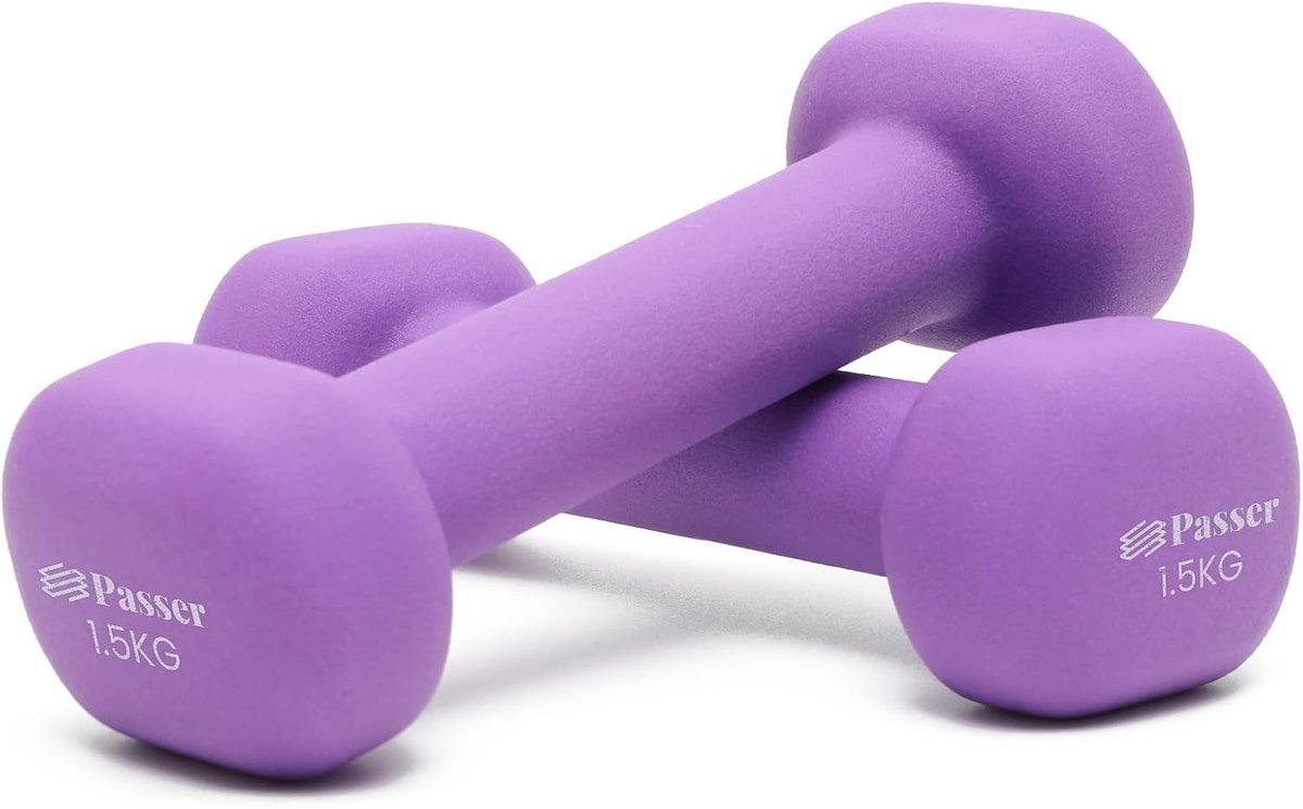 SnelShoppen - Neoprene Dumbbell Set 2 Stuks voor Vrouwen en Kinderen - 1kg, 2kg, 3kg, 4kg, 6kg, 8kg - Ideaal voor Gymnastiek, Yoga, Pilates, Krachttra