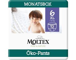 SnelShoppen - Moltex Pure & Nature Eco Trousers - Maat 6 (+14 kg) - 72 Stuks met 4 Pockets - Huidvriendelijk, Natuurlijke Ingrediënten, 12 Uur Bescher