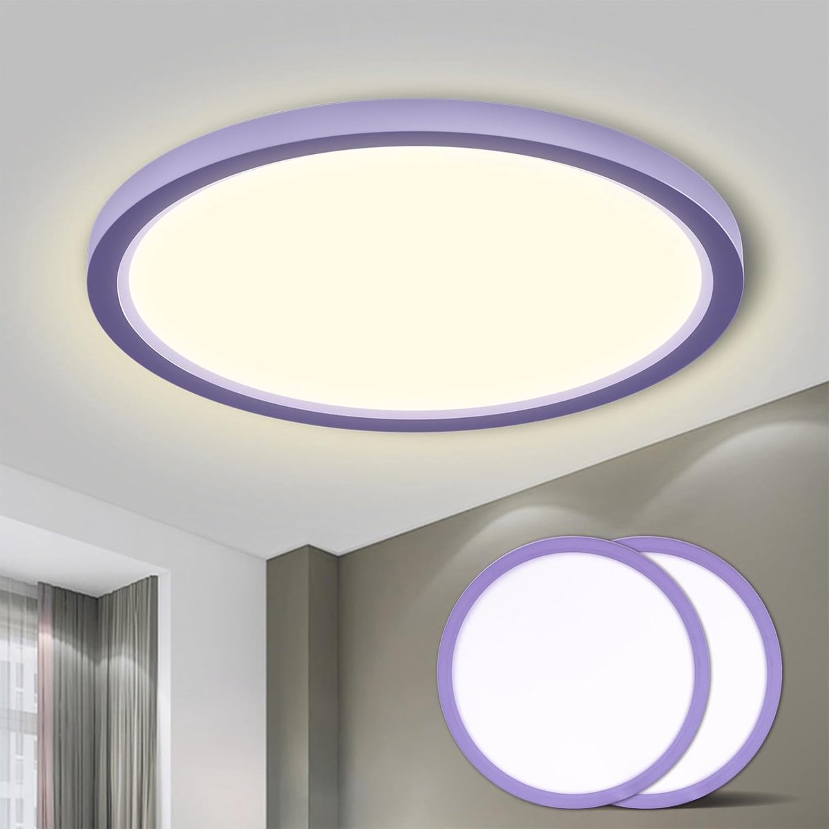 SnelShoppen - LED Plafondlamp Rond 18W IP44 Waterdichte Verlichting voor Badkamer, Keuken, Woonkamer, Slaapkamer, 4000K 1600LM Dun Design