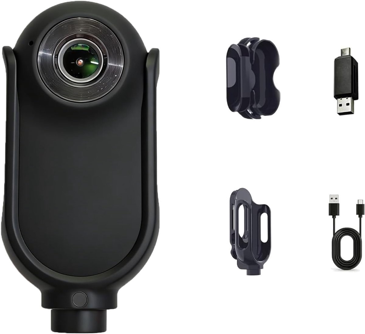 SnelShoppen - Mini Action Cam 1080P met 32GB Geheugenkaart - Helm Camera voor Motorfiets, Sport en Skiën - Compacte Bodycam - Multifunctionele Accesso