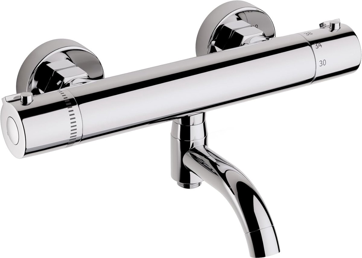 SnelShoppen - MORADO Mixer Tap Shower - Thermostatische Douchekraan met Turbo Thermostaat Technologie, Anti-Limo Ventiel, Ideale Temperatuur van 38°C,
