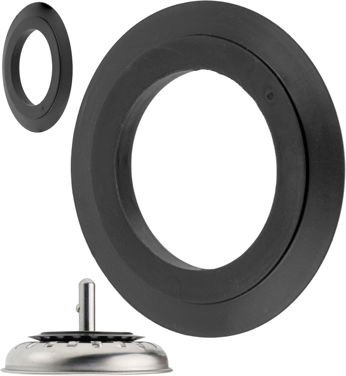 Thijox - Vervangende Afdichtingen voor Zeefjes, 2 Stuks, Rubber, Ø 54,5 mm Buitendiameter, Ø 32,8 mm Binnendiameter, 4,8 mm Dik, Zwart, Accessoires vo