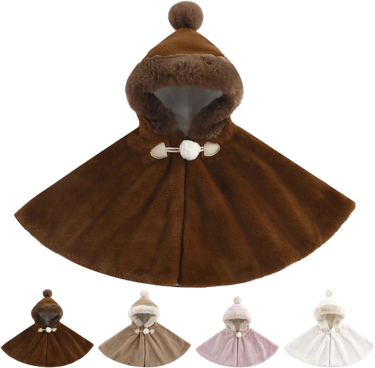 Zachte en Warme Wintercape voor Baby's tot 3 Jaar - Faux Fur Dekentje voor Autostoel en Kinderwagens