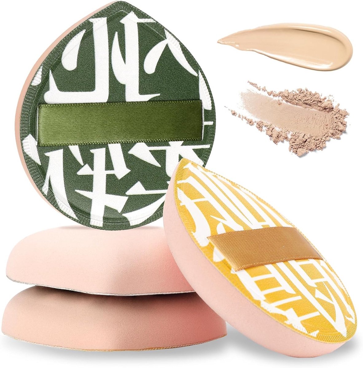 Korean Make-up Sponsen voor Foundation, Concealer en Poeder - Set van 4 Stuks voor Perfecte Aanbreng en Blending