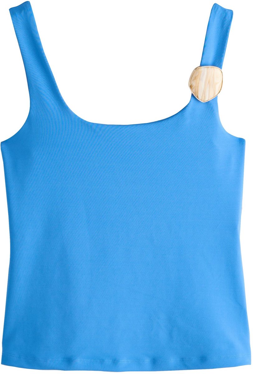 Next - Dames - Mouwloze tanktop met hardware - Blauw