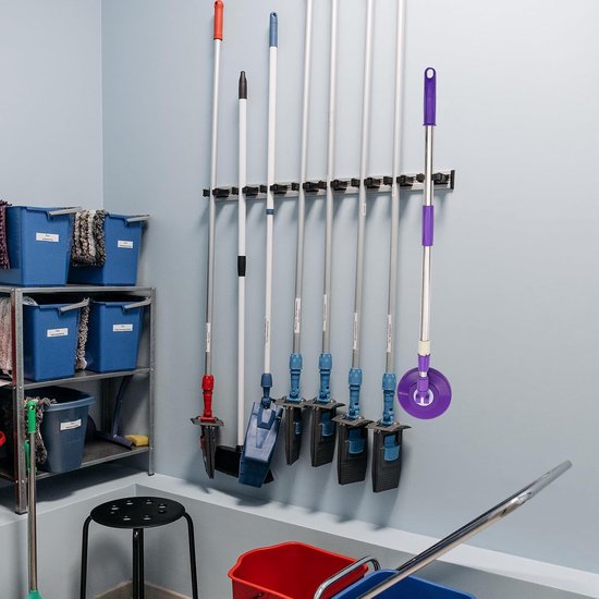 Dweil Paal - Bezemsteel Handvat - Schoonmaken Huis - Uitschuifbaar 360 Graden - 91 cm - Paars — afbeelding 4