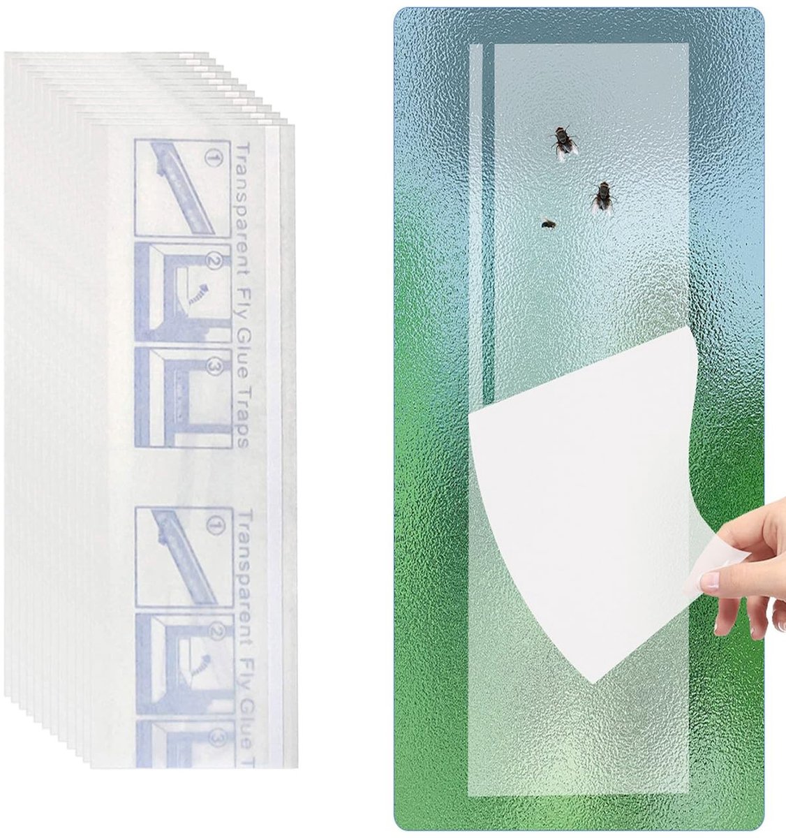 Dailygoods- Vliegenval Gifvrij - Effectieve Vliegenvanger - Insectenval - Milieuvriendelijk - Transparant - Veilig voor Kinderen en Huisdieren - Insectenvanger