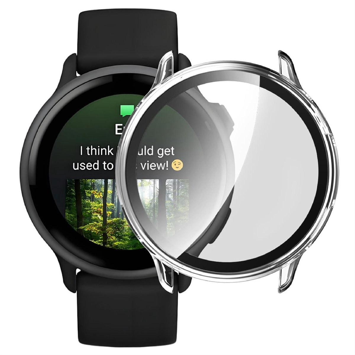 Dailygoods - 360° Beschermhoes voor Garmin Vivoactive 6 met Glasbeschermfolie