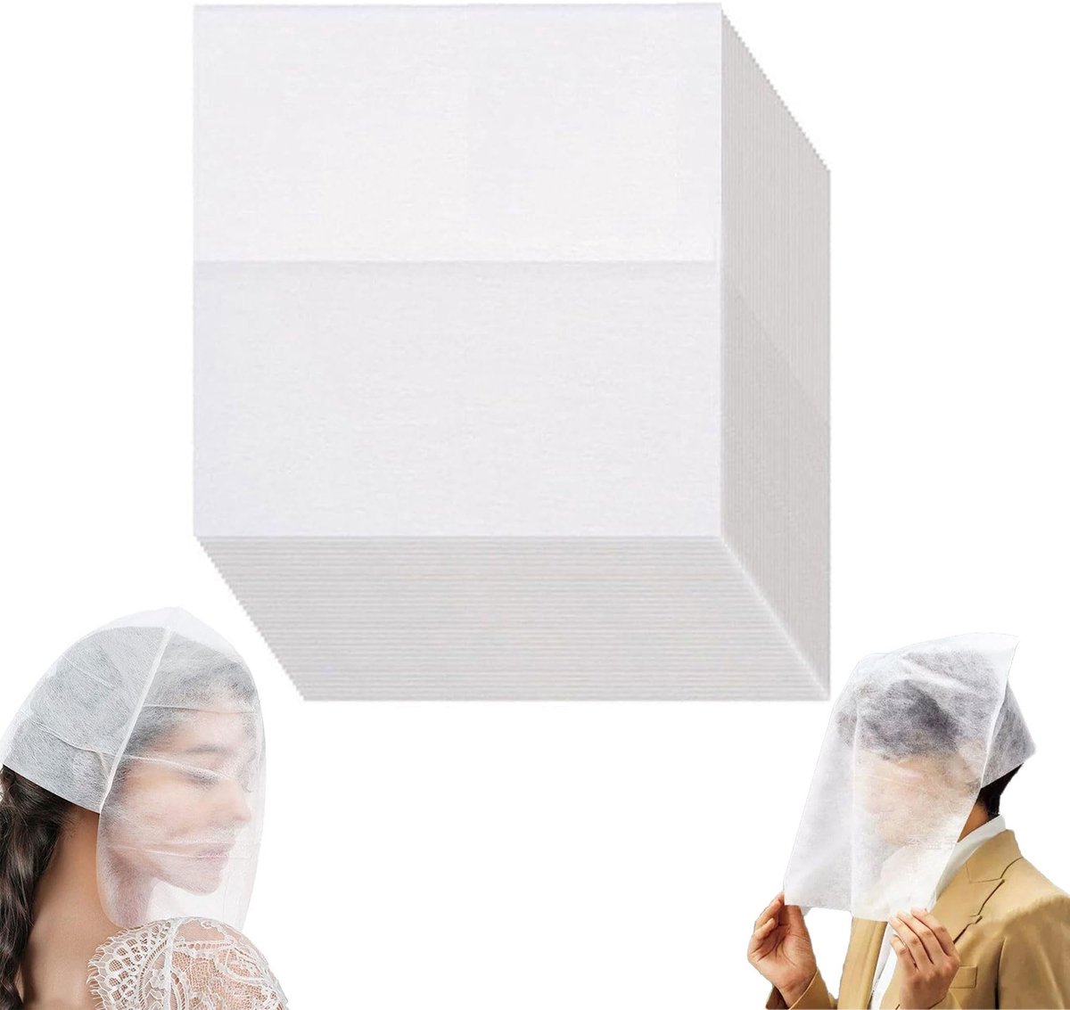 Dailygoods- Make-upbeschermkap 25 stuks - Ademend Vliesstof - Kledingbescherming - Anti-vlekken Caps - Gezichtsbedekking - Lichtgewicht Materiaal - Make-upmasker