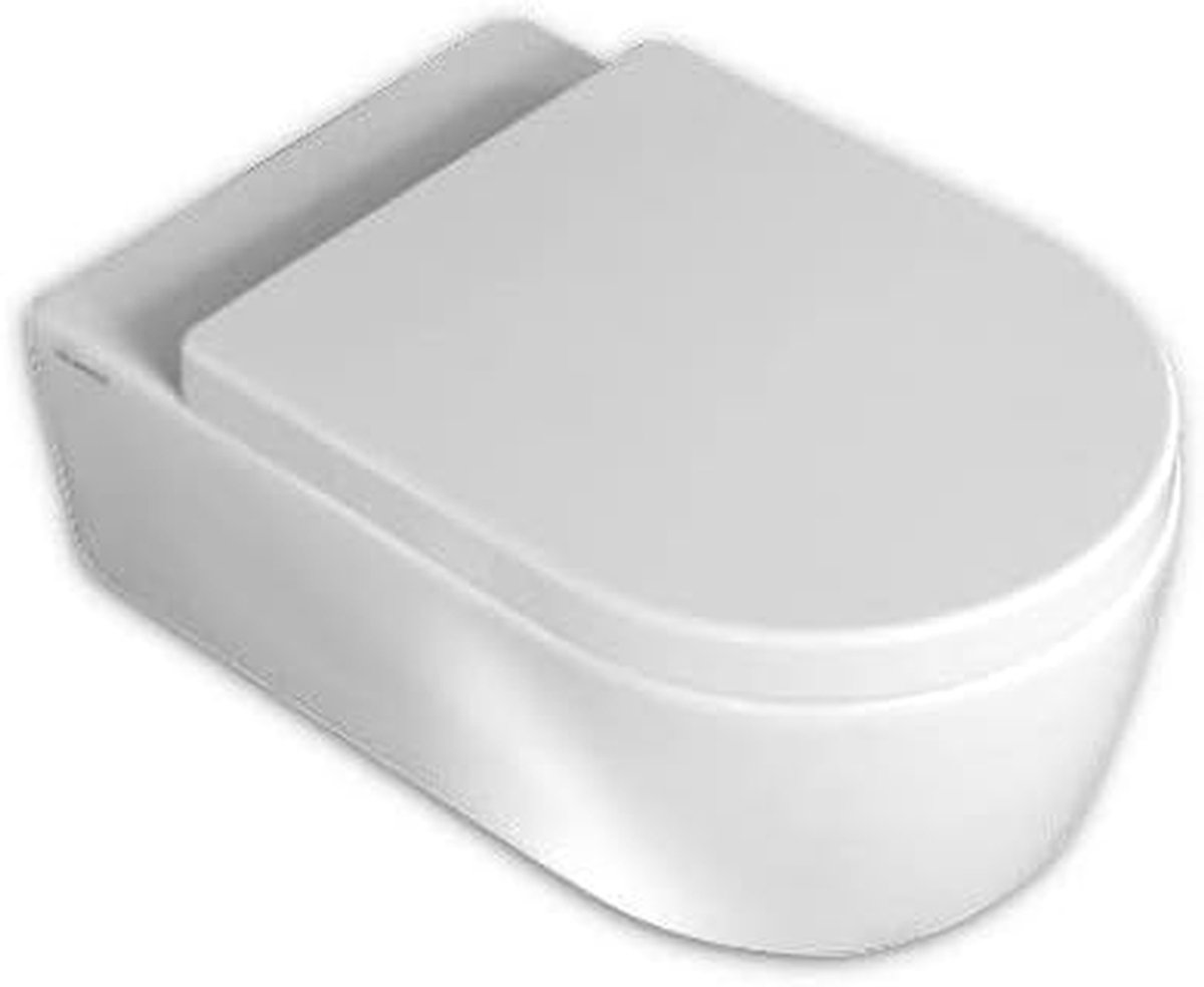 Toiletbril - WC-bril deksel - Badkamer vernieuwen - Roestvrijstalen scharnieren - Standaard formaat - Wit