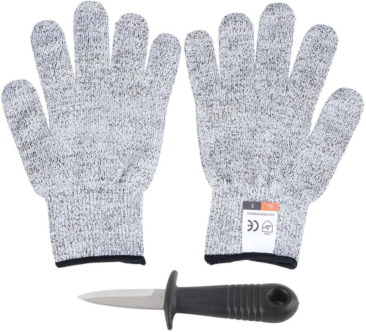 Dailygoods- Oestermes Slijtvaste Kit - Oesterhandschoenen Niveau 5 - Oester Opening - Accessoires Voor Restaurants - Gereedschapsstaal - Voor Thuisgebruik - Oesteropener