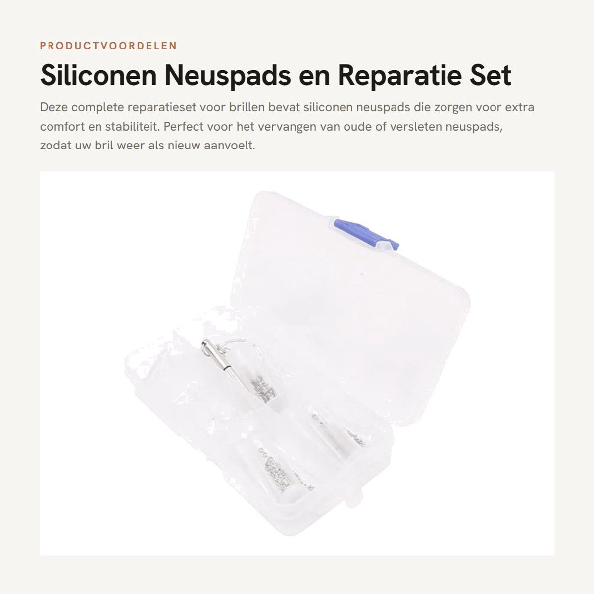 Dailygoods- Neuspads Bril Siliconen 15mm - Neuspads Zelfklevend - Antislip Neuspads - Vervangbare Neuspads - Geschikt voor Brillen - Eenvoudig te Gebruiken - Brillenpads