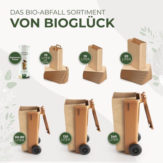 15x Biologisch Afbreekbare Afvalzakken 10 Liter met Blokbodem - Scheurvast en Vochtbestendig van Merkloos	 — afbeelding 3