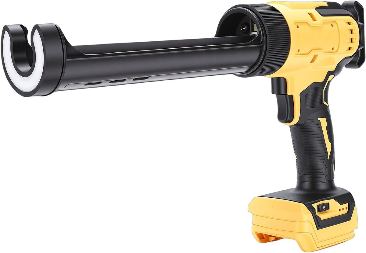 Elektrisch Kitpistool - Draadloze Kitspuit - Moeiteloos Afdichten - 6 Instelbare Snelheden - 300 ml Capaciteit - Zwart
