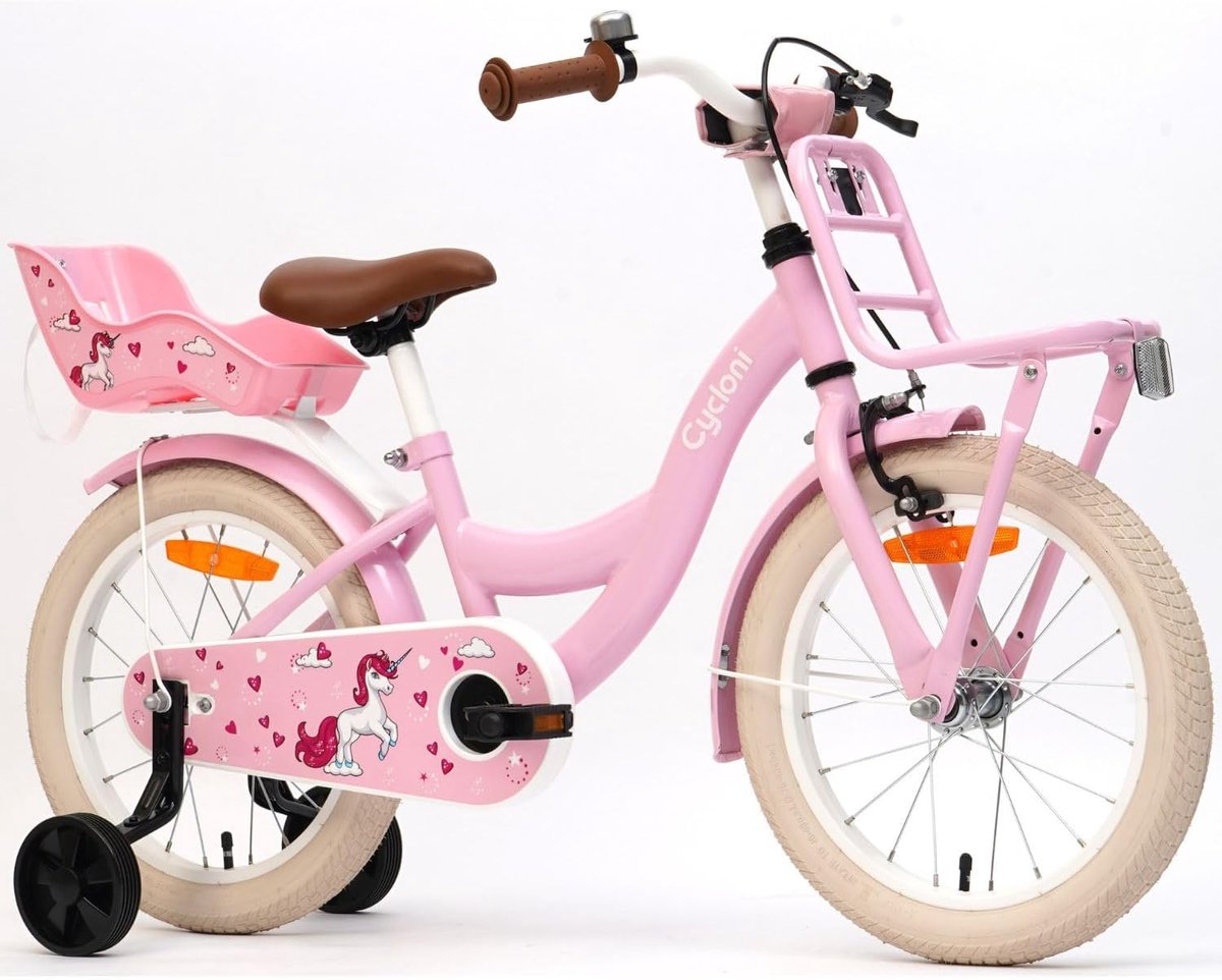 Kinderfiets - Meisjesfiets - Leren Fietsen - Inclusief Zijwieltjes - 14 Inch - Roze