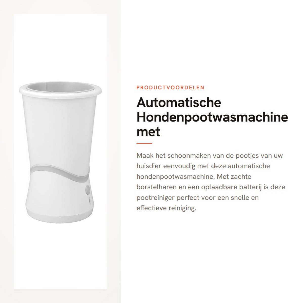 Dailygoods - Automatische Hondenpootwasmachine met Oplaadbare Borstelharen