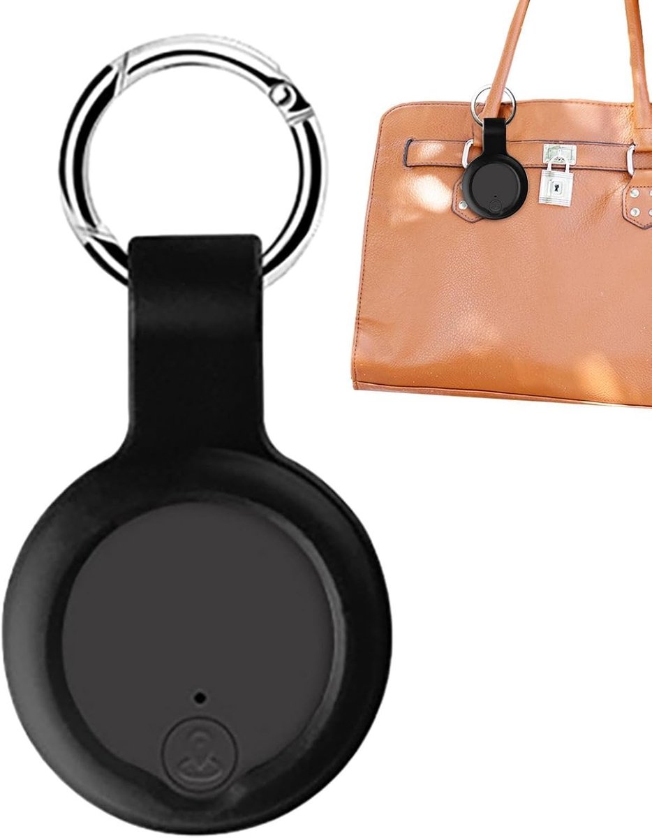 Volgapparaat Huisdier - Mini Tracker - Vind Verloren Spullen - Twee Weg Alarm - 3.8 cm Diameter - Zwart