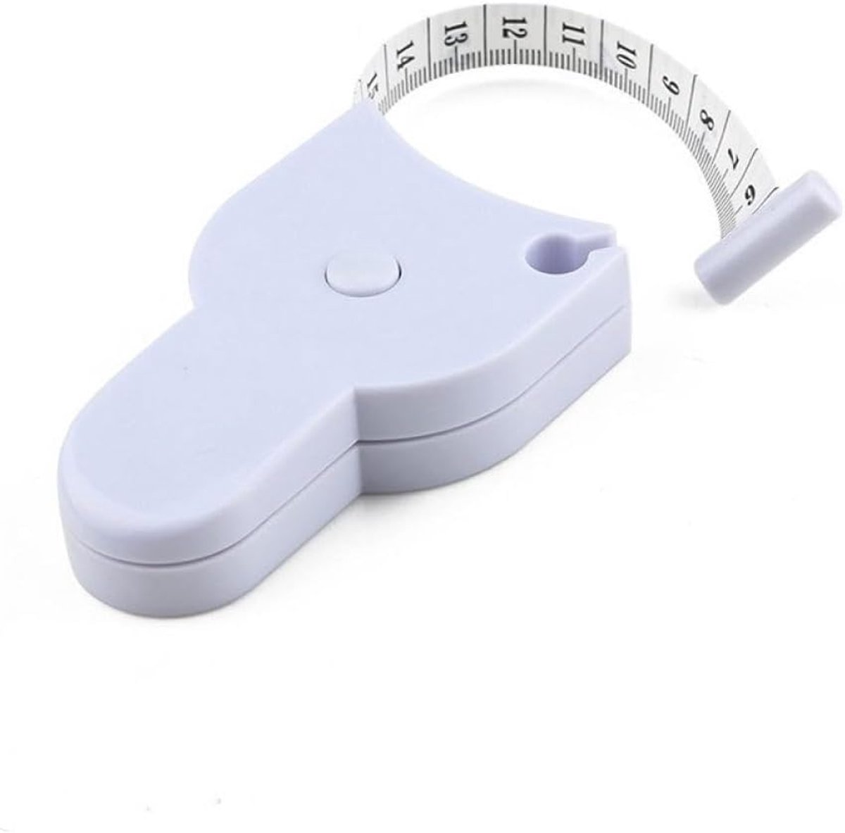 Meetlint Lichaamsmaat - Zachte Tape - Lichaam Meten - Automatische Reset - 150 cm - Wit