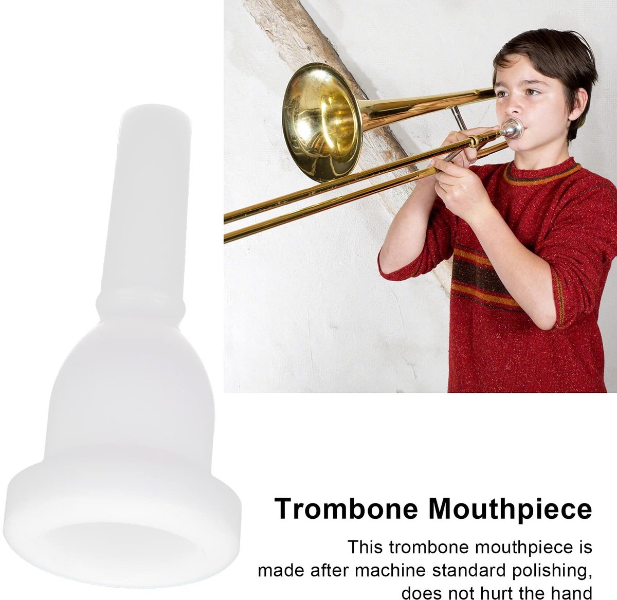 Dailygoods- Mondstuk Zacht - ABS Mondstuk - Trombone Mondstuk - Professioneel - Hoge Dichtheid - Glanzend Ontwerp - Trombonemondstuk
