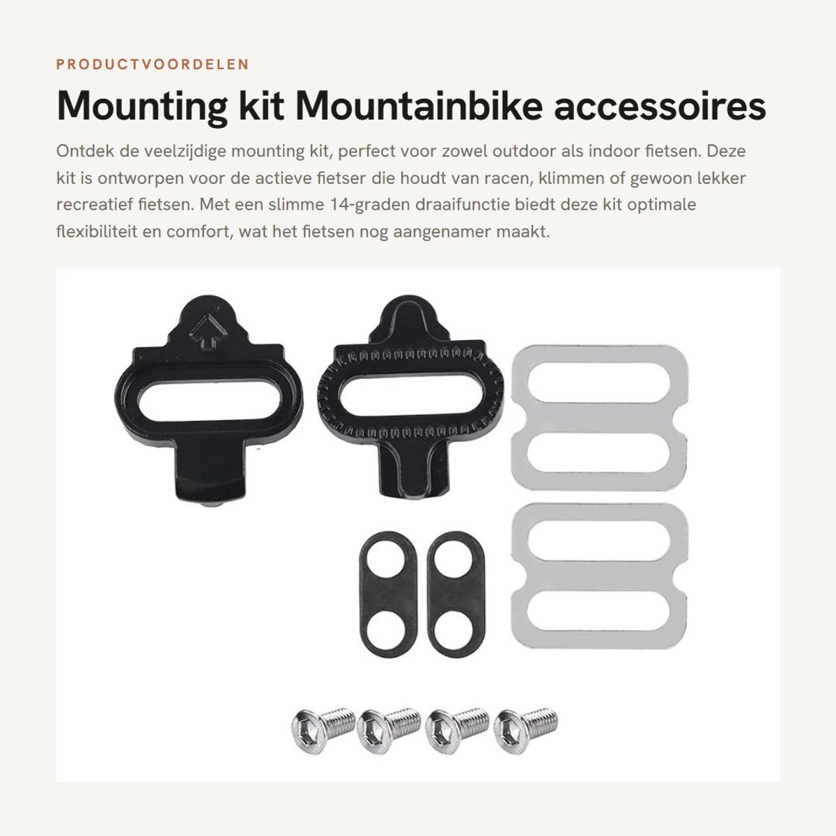 Dailygoods- Klemmenset Professioneel - Montageset - Mountainbike-accessoires - Fietsonderdelen - Duurzaam - Voor pedalen PD-M520/M540/M324/M545/M424/M647/M959