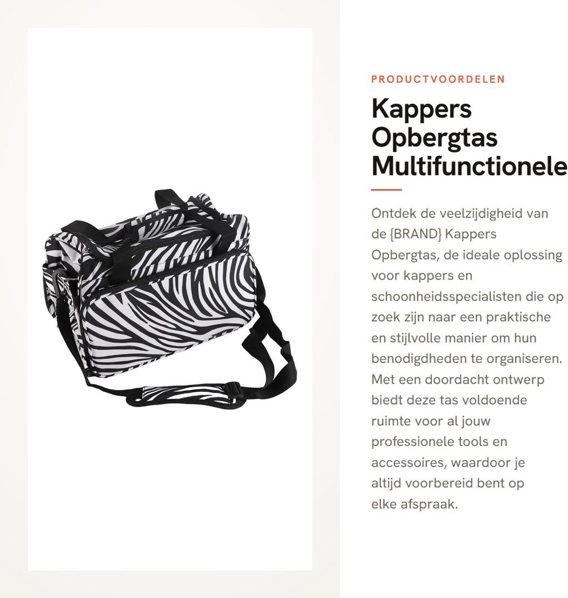 Dailygoods- Opbergtas Multifunctioneel - Reisorganisator - Handtas - Schoudertas - Kappers - Voor Kapsalon - Make-uptas
