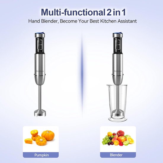 Handmixer Set - Keukenmixer Staafmixer - Maaltijden Bereiden - 25 Snelheden Turbo - 700ml Beker - Zwart — afbeelding 5