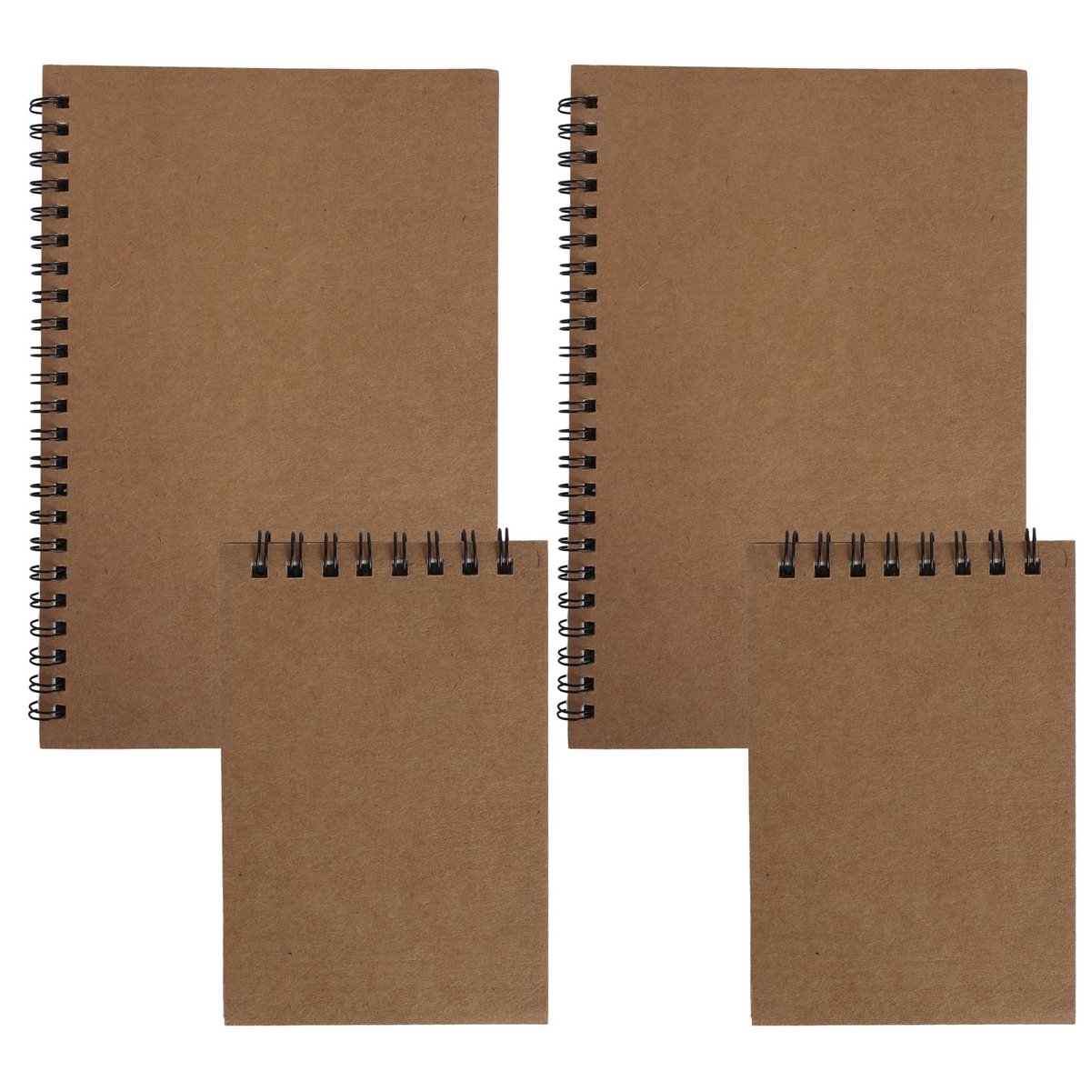 Dailygoods - Notitieboek A5, gelinieerd, 4-pack notitieboek